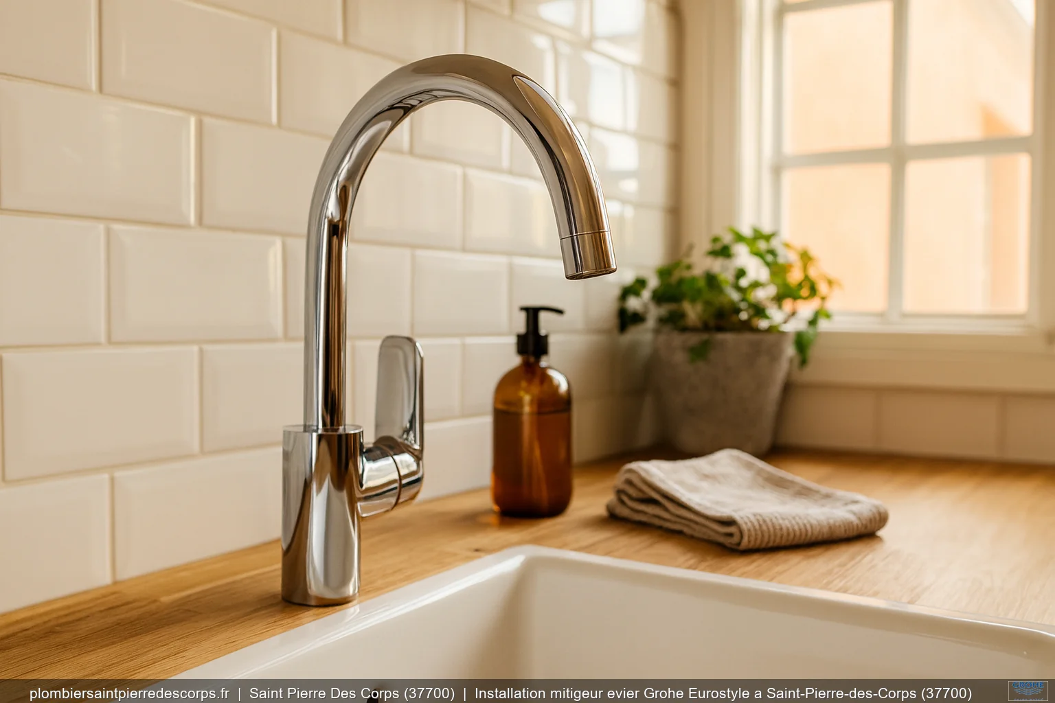 Installation mitigeur evier Grohe Eurostyle a Saint-Pierre-des-Corps (37700)